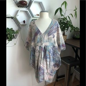 Zara Abstract Printed Kimono Dress